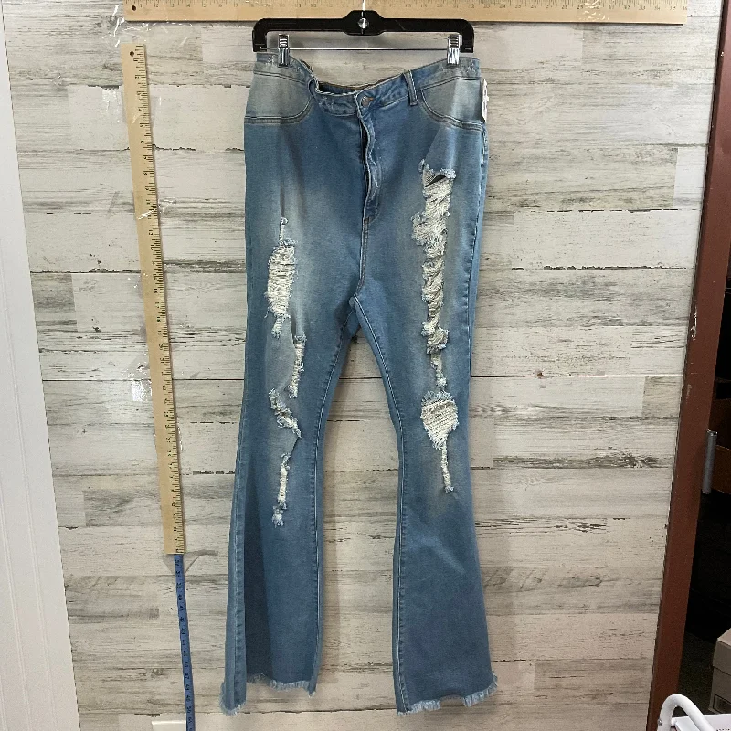 Big discounts on men’s wear – Shop now and save!  Blue Denim Jeans Flared THE MAP, Size 3x
