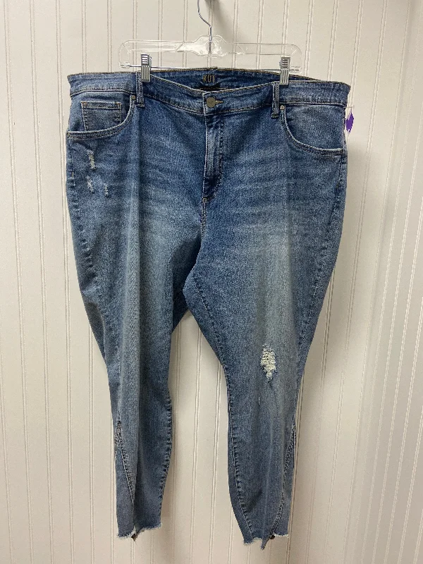 Exclusive offers on the latest clothing styles for men .  Blue Denim Jeans Skinny Kut, Size 24w