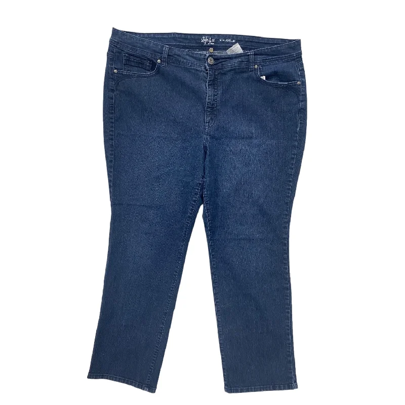 Flash sale on trendy clothing – Limited time offers available online.  Blue Denim Jeans Straight Style And Company, Size 22w