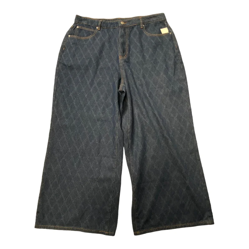 Shop affordable clothing for men  – Up to 60% off!  Blue Denim Jeans Wide Leg Cider, Size 1x