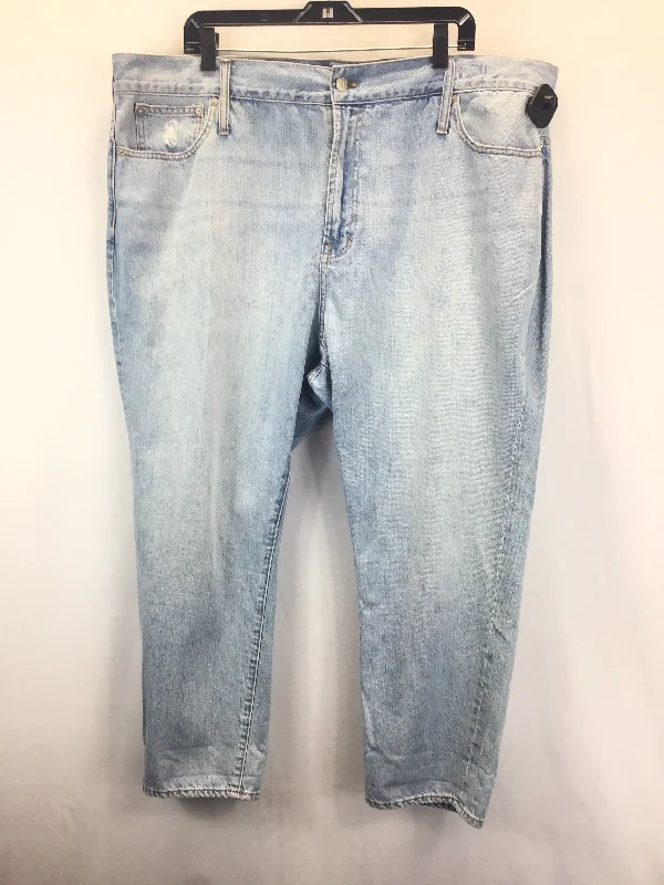 Don’t wait – Shop now for limited-time discounts on trendy clothing.  Blue Denim Jeans Wide Leg Madewell, Size 3x