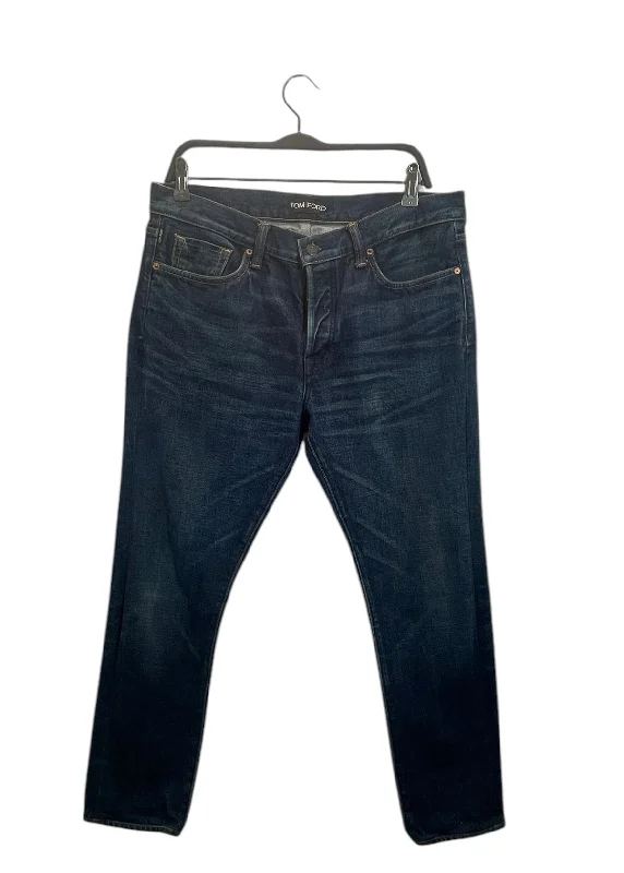 Get 20% off your first order of men’s fashion.  TOM FORD/Straight Pants/34/Cotton/NVY/blue denim