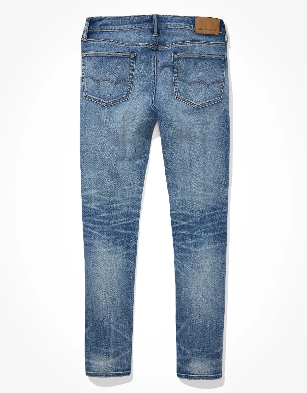 Massive markdowns on clothing items you love – Hurry before they’re gone!  AE AirFlex+ Distressed Skinny Jean