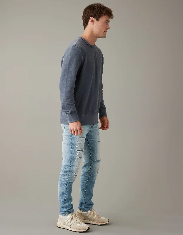 Save big on all types of clothing – Shop the sale now!  AE AirFlex+ Patched Athletic Fit Jean