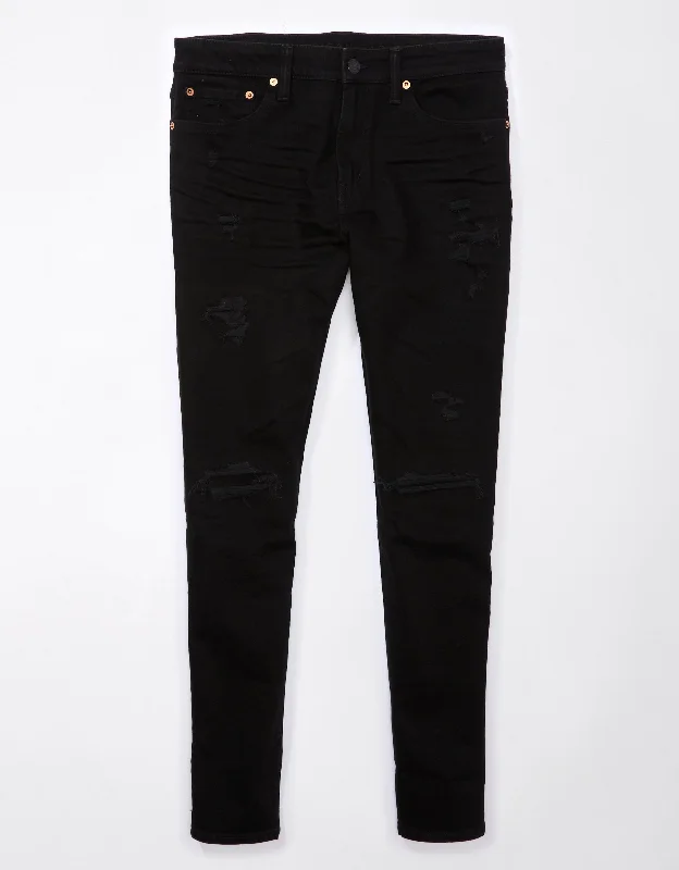 Shop stylish and affordable clothes –   AE AirFlex+ Patched Ultrasoft Athletic Skinny Jean