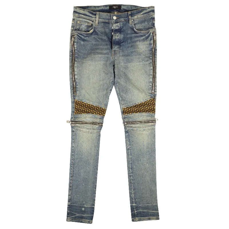 Shop the best clothing sales of the year!  Amiri Mx2 Velvet Pj Jeans - Clay Indigo