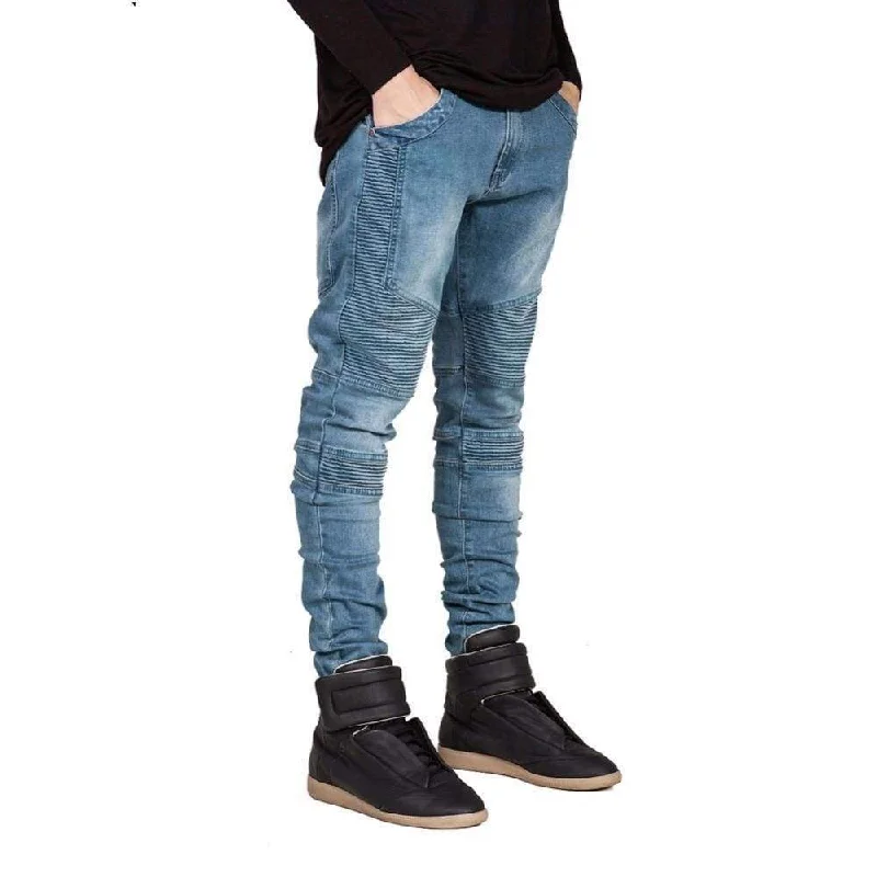 Time to upgrade your wardrobe – shop men’s fashion on sale. Hiphop Style Men's Skinny Strech Slim Racer Biker Denim Jeans Time to upgrade your wardrobe – shop men’s fashion on sale. Hiphop Style Men's Skinny Strech Slim Racer Biker Denim Jeans