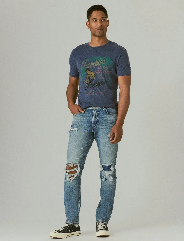 Update your look for less with men’s clothing on sale.  Lucky Brand Mens 411 Athletic Taper