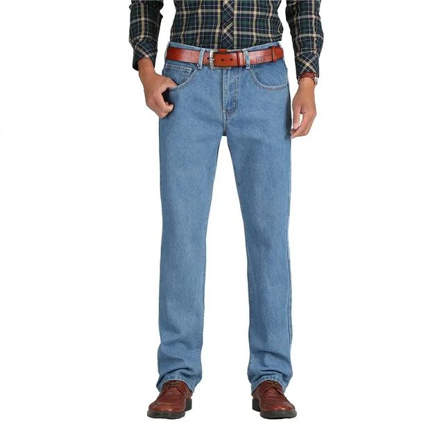 New season, new deals – shop men's clothing now! Men's Spring Autumn Solid Straight Classic Denim Zipper Fly Baggy Jeans New season, new deals – shop men's clothing now! Men's Spring Autumn Solid Straight Classic Denim Zipper Fly Baggy Jeans