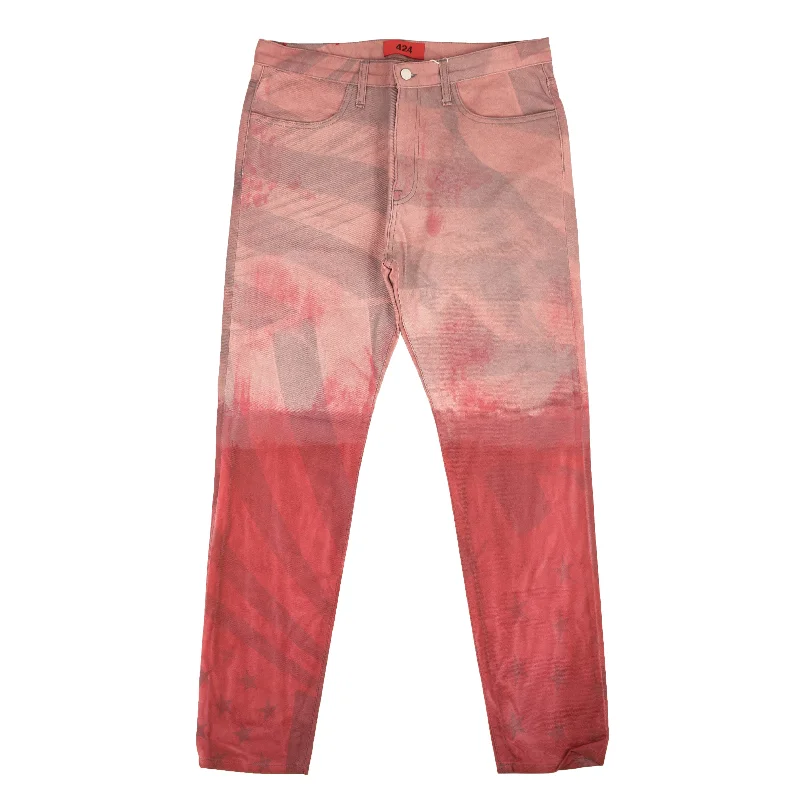 Shop the latest trends in men's clothing at unbeatable prices.  Red Dip American Flag Straight Fit Jeans