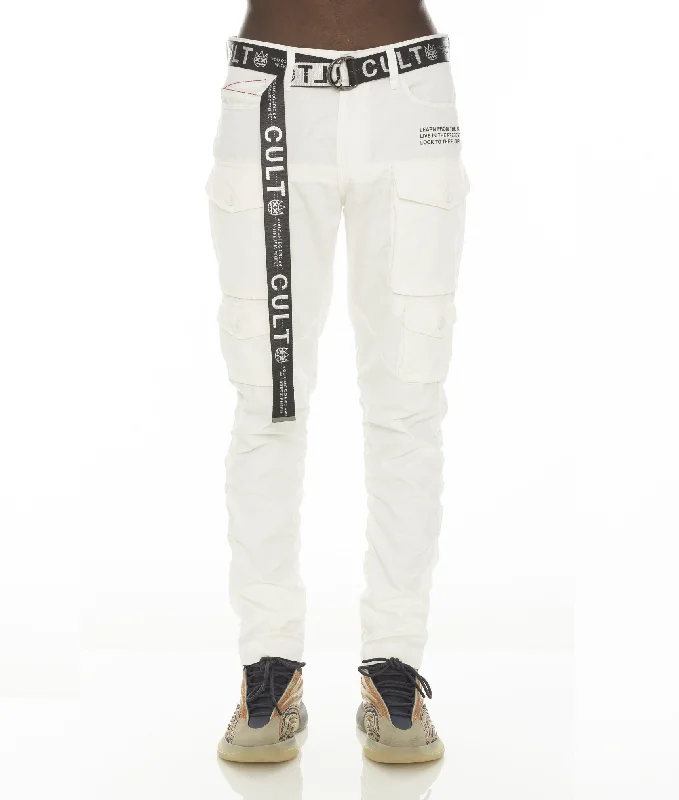 End-of-season clothing sale – Shop now for big savings!  ROCKER CARGO RIDGED W/ WHITE BELT IN WHITE