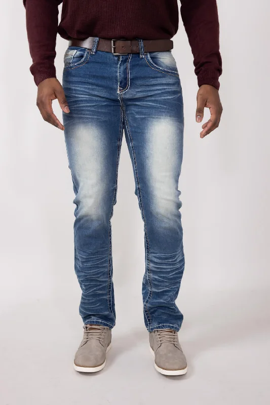 Get ready for your next season with amazing savings on all clothing. True Luck Calvin Straight Jeans for Men in Medium Wash | TL24010512 Get ready for your next season with amazing savings on all clothing. True Luck Calvin Straight Jeans for Men in Medium Wash | TL24010512