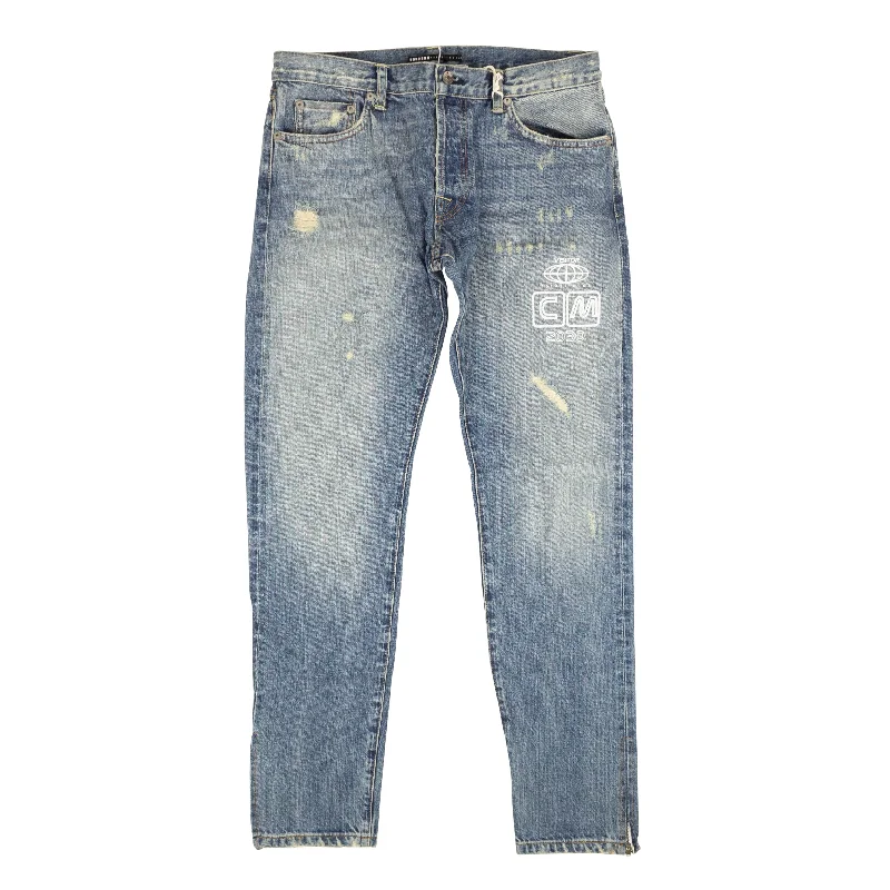 Get men’s fashion for less – shop the best deals of the year.  Visitor On Earth Distressed Jeans - Blue