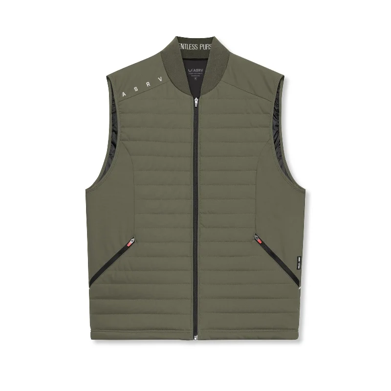 Upgrade your wardrobe with stylish clothing at discounted prices.  0720. Waterproof Insulated Run Vest  - Olive