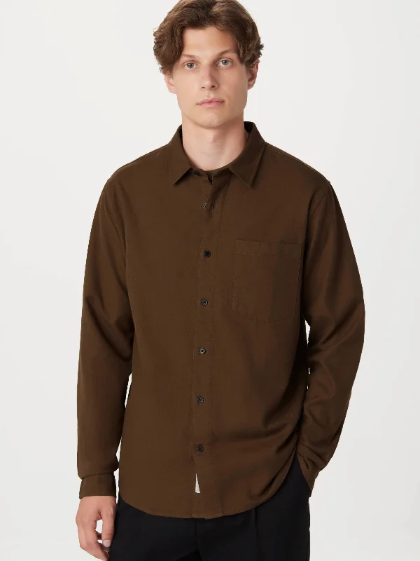 Bundle and save: Shop men’s fashion and enjoy exclusive discounts.  The Yak Wool Flannel Shirt in Mustang Brown