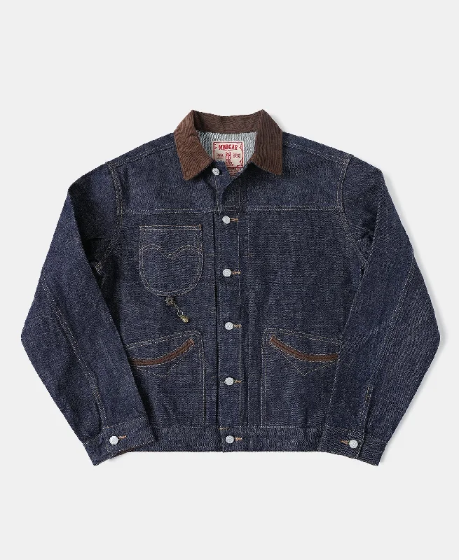 Men’s clothing at unbeatable prices – shop the sale today!  1940s Corduroy Collar Selvedge Denim Jacket