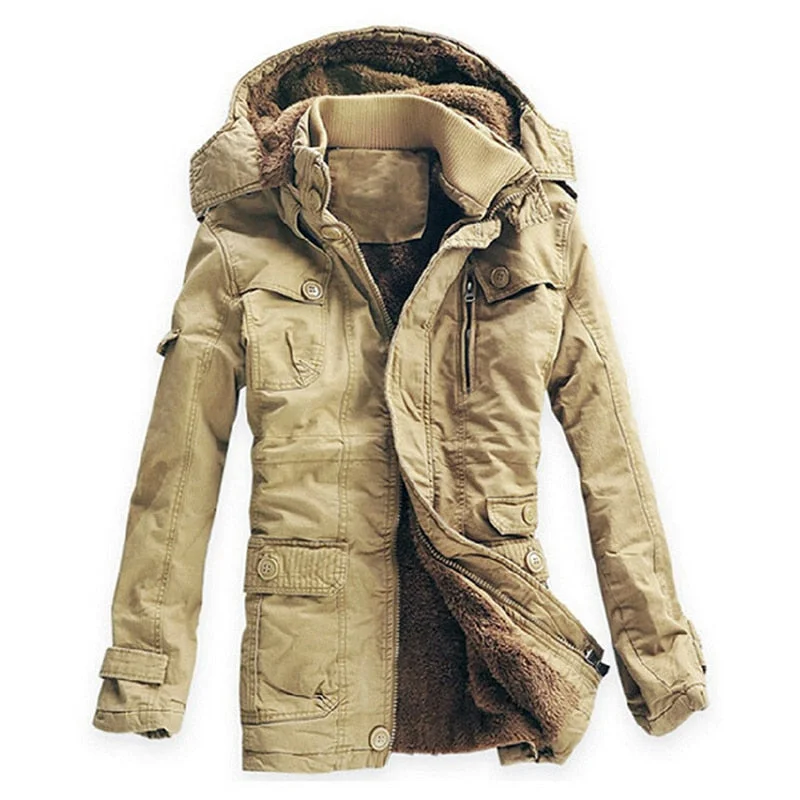 Shop now for the latest fashion trends and enjoy special promotions!  2018 New Fashion Winter Jacket Men Outwear Breathable Warm Coat Parkas Thickening Casual Cotton-Padded Jacket Fleece Parkas