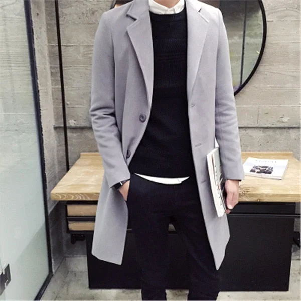 Flash discounts on men’s clothing – Don’t miss out! 2018 Spring Men's Casual Long Sleeve Woolen Coat / Men's Solid Color Long Trench Coats Blends / plus size 5XL Flash discounts on men’s clothing – Don’t miss out! 2018 Spring Men's Casual Long Sleeve Woolen Coat / Men's Solid Color Long Trench Coats Blends / plus size 5XL