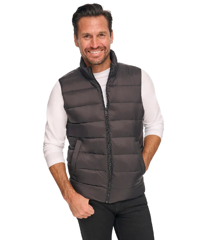 Update your look for less with men’s clothing on sale.  Puffer Vest