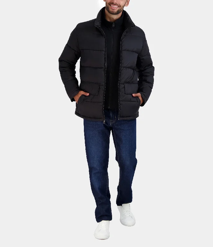 Flash deals on men’s clothing – Grab yours today! Stand Collar Puffer With Attached Bib Flash deals on men’s clothing – Grab yours today! Stand Collar Puffer With Attached Bib