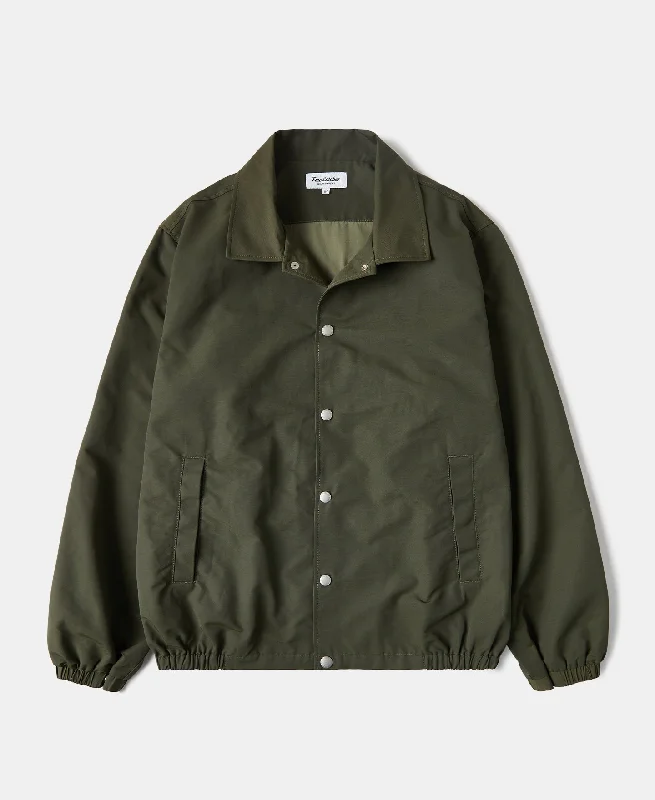 Limited-time promo – up to 70% off on men's essentials.  60/40 Water-Repellent Coach Jacket - Olive