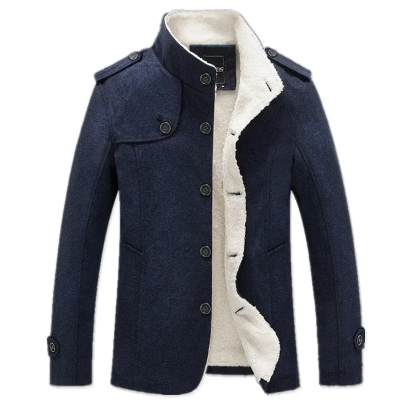 Look your best with exclusive savings on men’s fashion.  BOLUBAO Winter Men Coat Fashion Brand Clothing Fleece Lined Thick Warm Woolen Overcoat Male Wool Blend Men's Coat