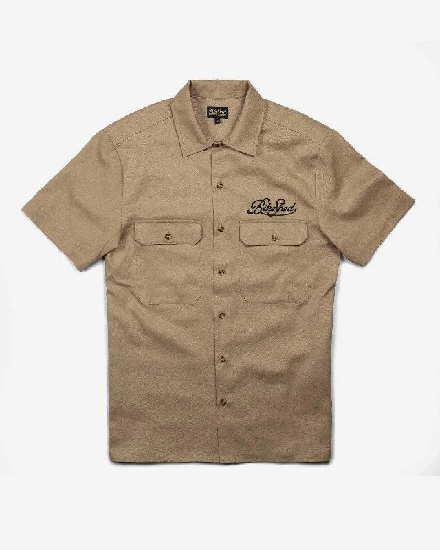Men’s fashion just got more affordable – shop now!  BSMC Garage Shirt - Tan/Black