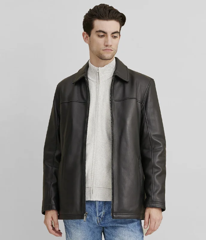 Shop stylish and affordable clothes –   Leather Jacket With Thinsulate Lining