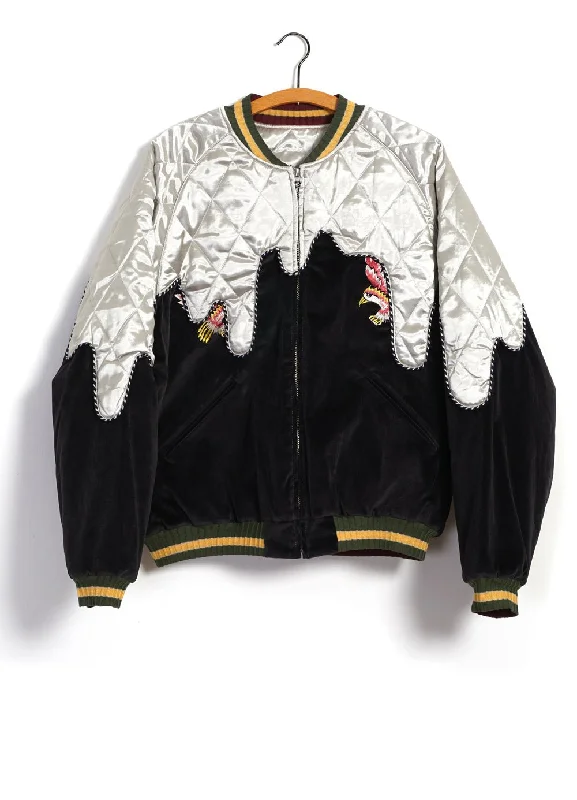 Flash sale alert! Shop fashion-forward clothing at discounted prices. TORO-TORO | Sulfur-dyed Velveteen Souvenir Jacket | Black/Kinari Flash sale alert! Shop fashion-forward clothing at discounted prices. TORO-TORO | Sulfur-dyed Velveteen Souvenir Jacket | Black/Kinari