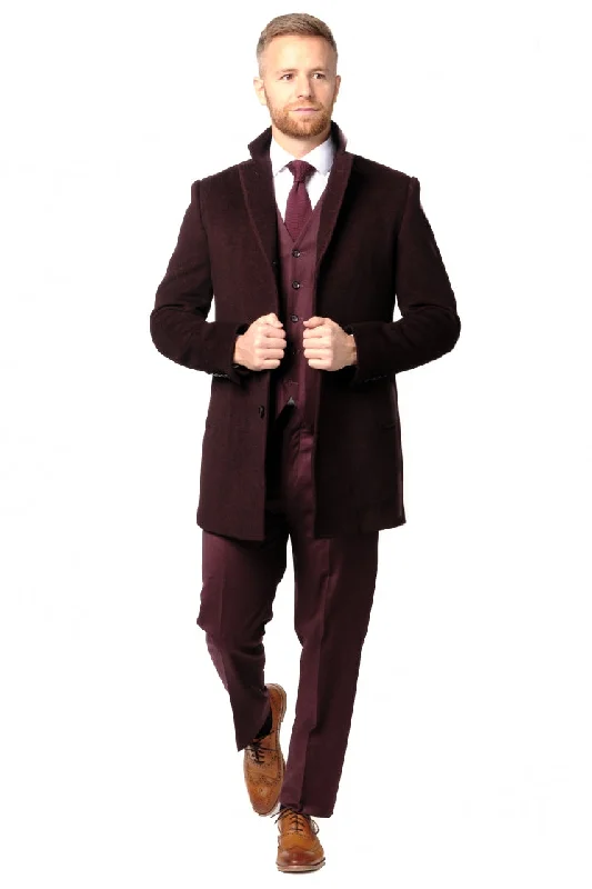 Shop exclusive offers on men’sapparel   Maroon Overcoat