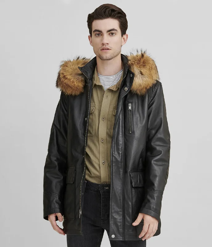 Seasonal sale  Jasper Leather Parka