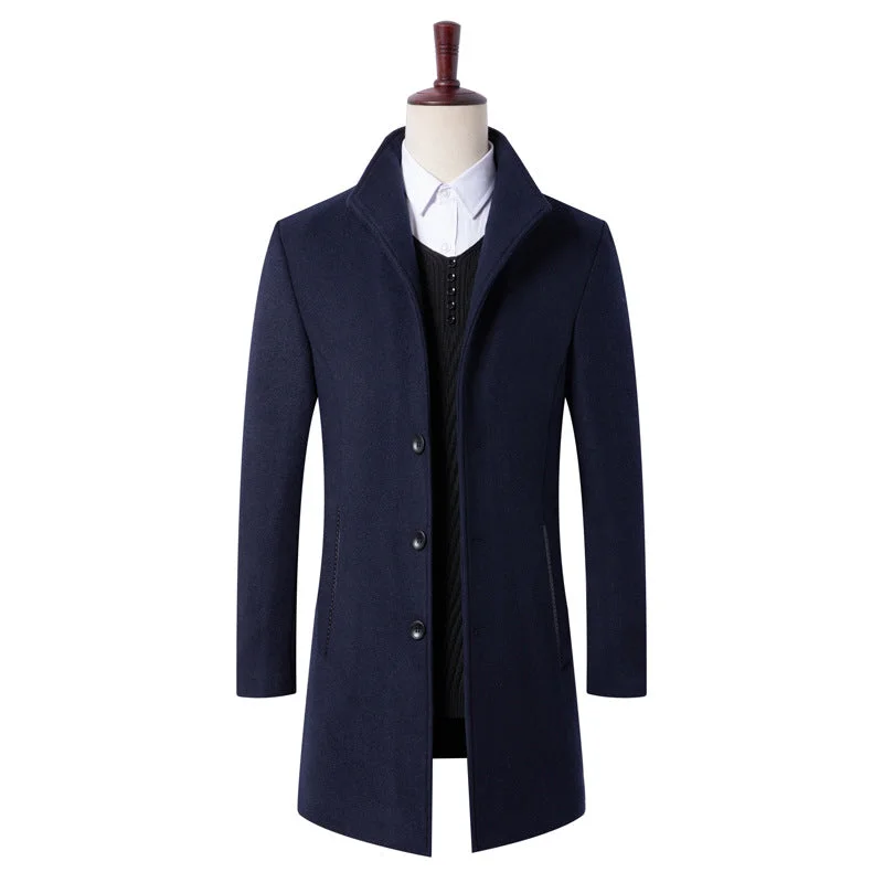Shop the look you love at prices you’ll love even more!  Gentlemen Wool Blend Long Pea Coat