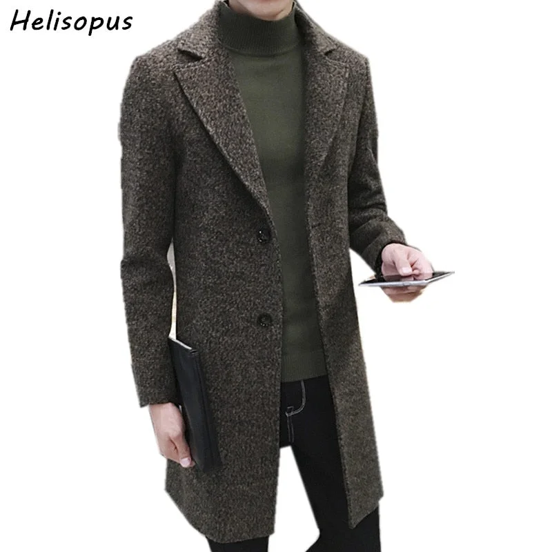 Bundle and save: Shop men’s fashion and enjoy exclusive discounts.  Helisopus Men's Thick Wool Trench Coat Men Long Casual Coats Lapel Collar 2018 Spring Autumn Overcoat Plus Asian Size M-5XL