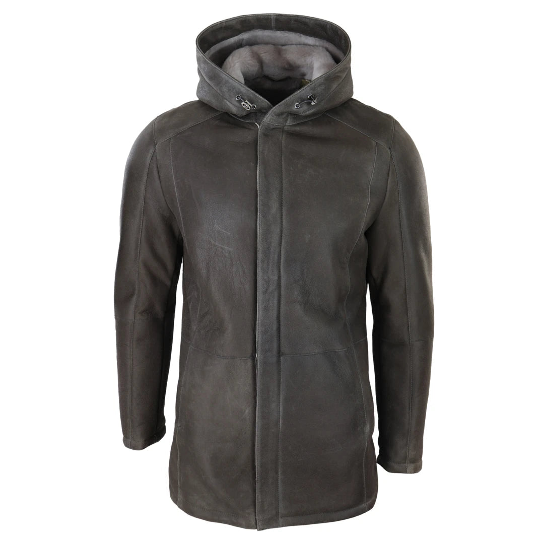 Don’t miss out – huge discounts on men’s trendy styles.  Men's 3/4 Brown Soft Sheepskin Hood Jacket 3/4 Coat Classic Warm Winter
