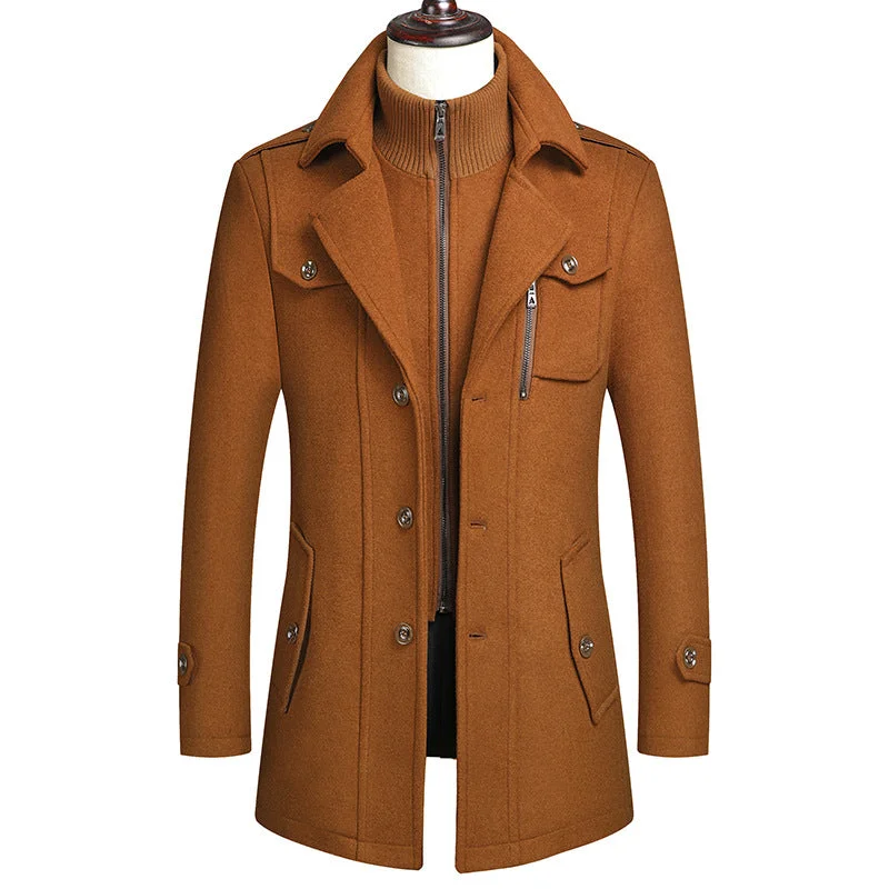 Unbeatable discounts on top-selling apparel – Only available online.  Men's Premium Double-Layer Wool Coat