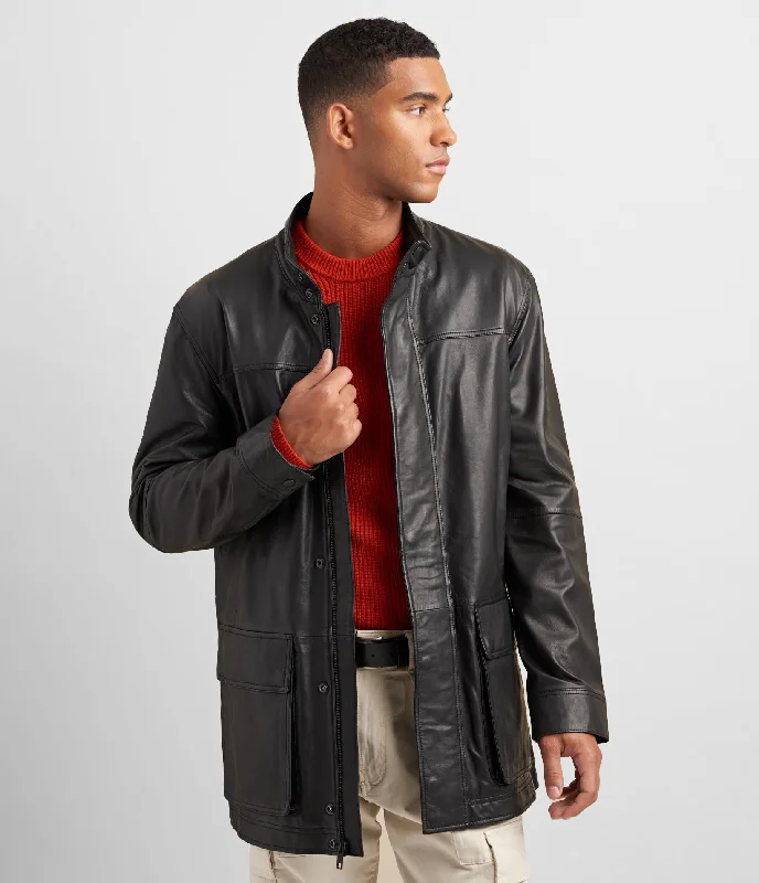 Shop the best clothing sale – Limited-time offer.  Genuine Leather Car Coat