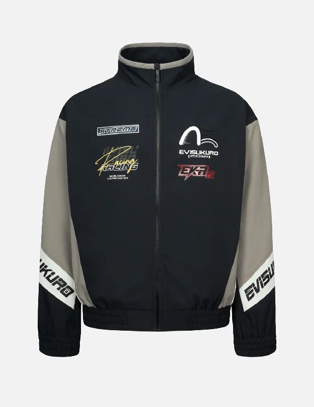 Shop exclusive offers on men’sapparel   多重商标印花时尚版型赛车外套