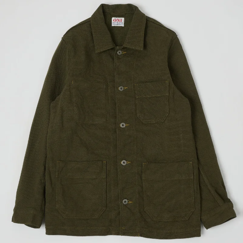 Hurry, the best clothing deals won’t last – Shop now for major savings.  ONI 03100-OLVDR Sashiko Dobby Coverall Jacket - Olive Drab