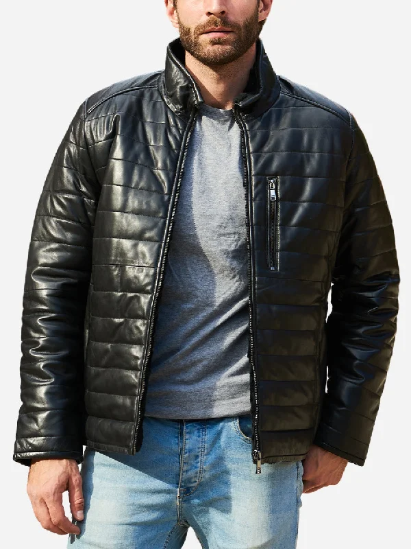 Shop the best clothing brands at amazing prices – Rueben Designer Sheepskin Black Leather Puffer Jacket Shop the best clothing brands at amazing prices – Rueben Designer Sheepskin Black Leather Puffer Jacket