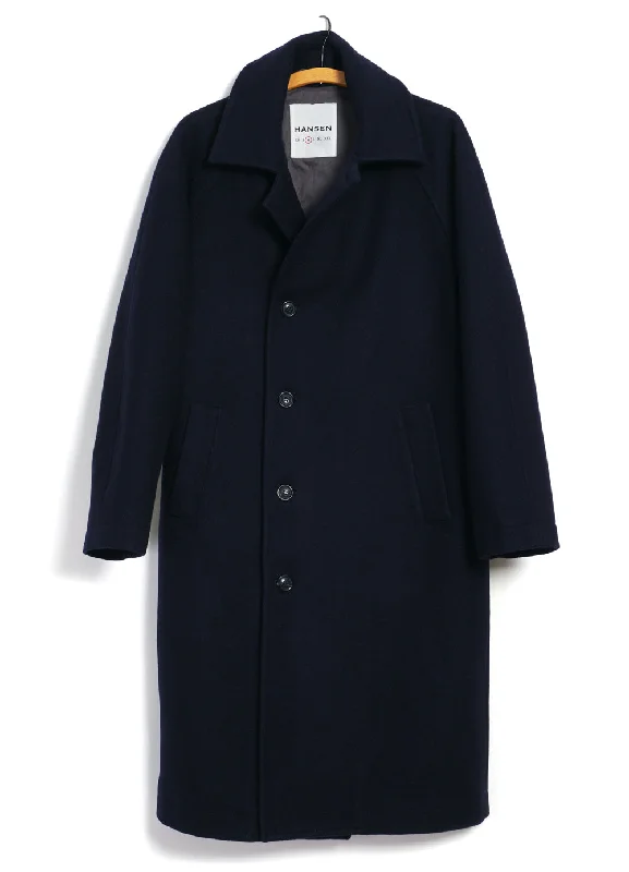 Flash sale on trendy clothing – Limited time offers available online.  SIGURD | Long Lined Wool Coat | Solid Blue