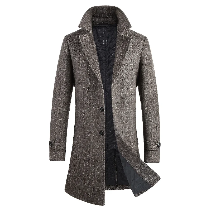 Upgrade your wardrobe with stylish clothing at discounted prices.  Top Men's Business Long Style Wool Pea Coat
