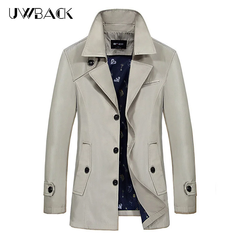 Shop our men's clothing collection for the best prices of the season.  Uwback Men Trench Coats 2018 Spring Fashion Brand Turn-Down Collar Slim Men Jacket Thin Plus Size M-9XL Casual Coats Cool XA257