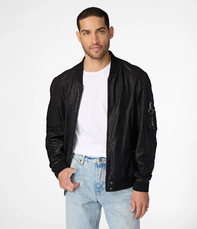 Get the latest trends in men’s clothing – huge savings inside. James Genuine Leather Bomber Jacket Get the latest trends in men’s clothing – huge savings inside. James Genuine Leather Bomber Jacket