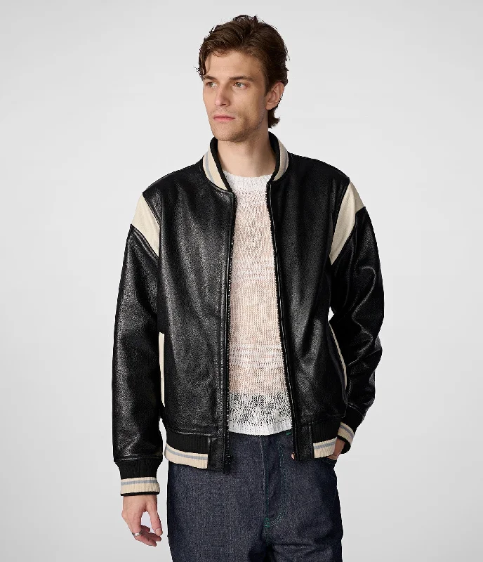 Clearance sale – shop men's clothing at discounted prices!  Sam Leather Varsity Jacket