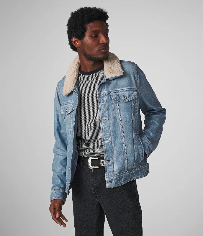 Exclusive discounts on all types of clothing – Shop now!  Luxton Denim Leather Jacket With Shearling