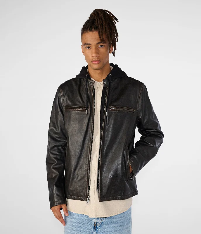 Affordable clothing for men and women – Shop today for big savings. Alan Leather Jacket With Hood Affordable clothing for men and women – Shop today for big savings. Alan Leather Jacket With Hood