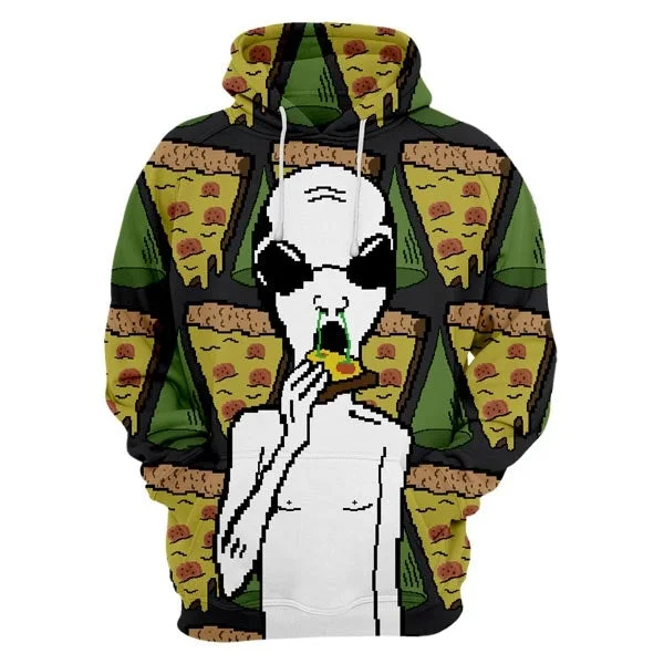  – Shop stylish items today!  Alien & Pizza Hoodie