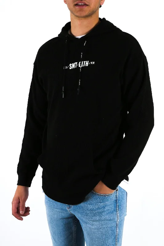 Shop stylish and affordable clothes –   Apartment Waffle Hoody Black