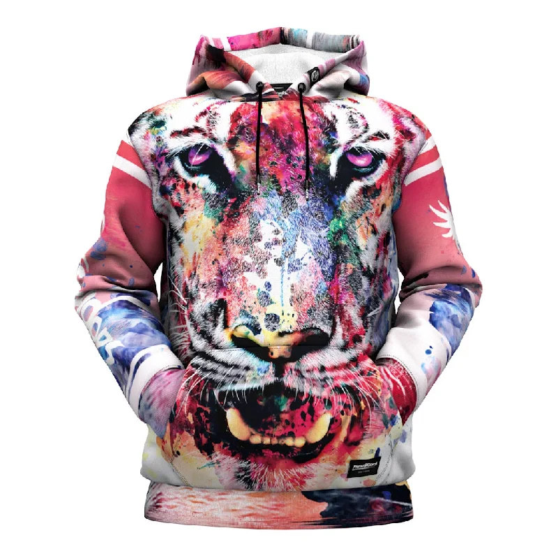 End-of-season clothing sale – Shop now for big savings!  Aquarelle Tiger Hoodie