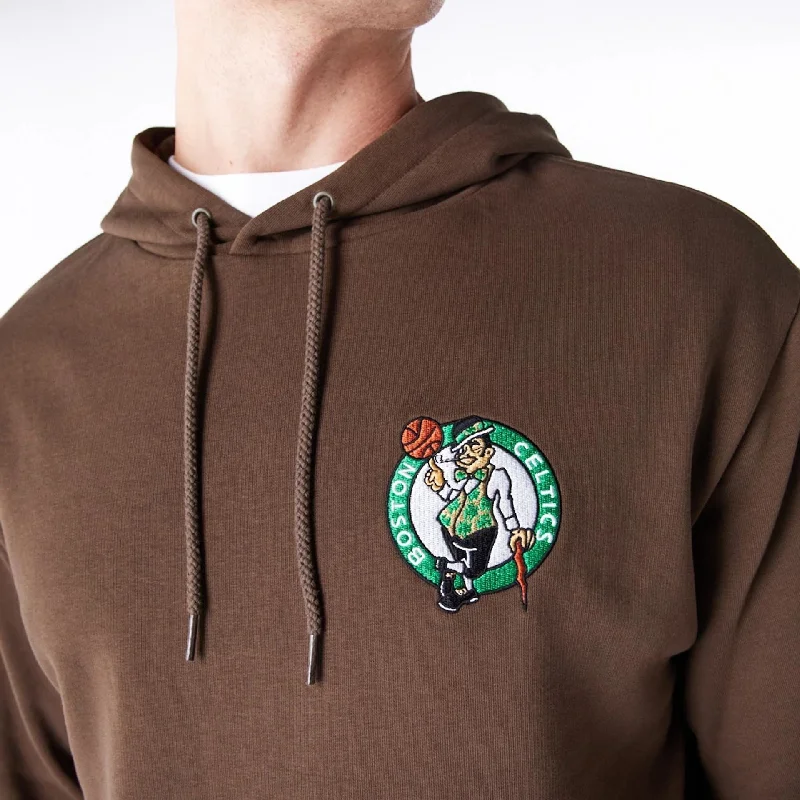 Clearance sale – shop men's clothing at discounted prices!  Boston Celtics League Essential Dark Brown Oversized Pullover Hoodie